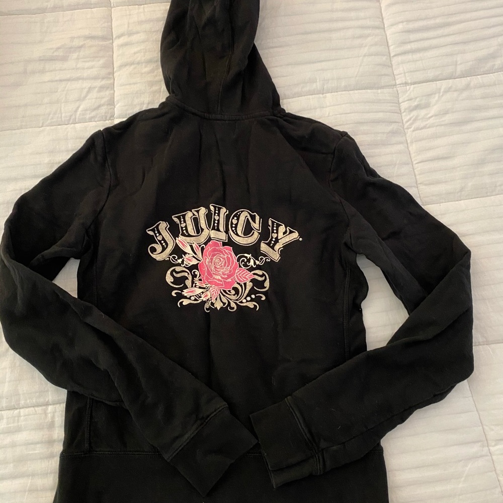 Juicy C black hoodie with back design